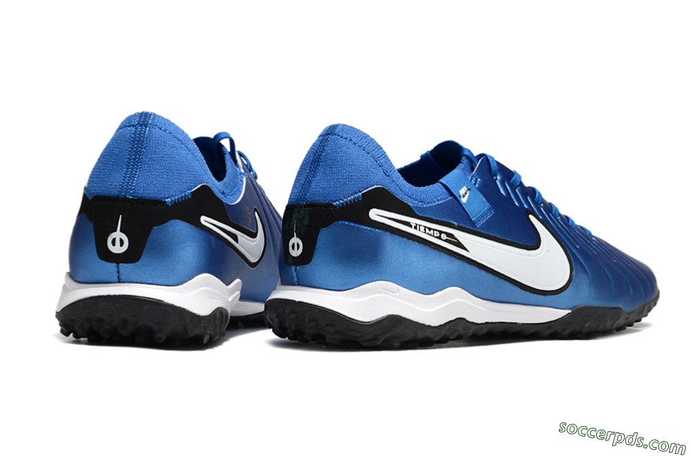 Nike Tiempo Legend 10 Elite TF Low-Tops Football Shoes - Blue/White/Black 6