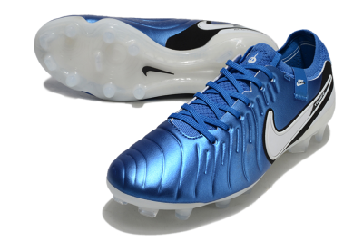 Nike Tiempo Legend 10 Elite FG Low-Tops Football Boots - Blue/White/Black