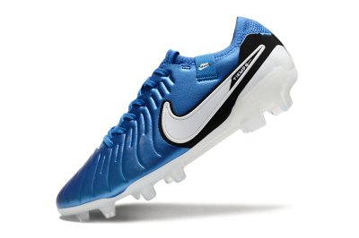 Nike Tiempo Legend 10 Elite FG Low-Tops Football Boots - Blue/White/Black