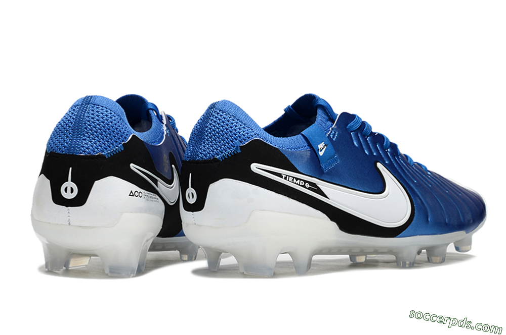 Nike Tiempo Legend 10 Elite FG Low-Tops Football Boots - Blue/White/Black 6