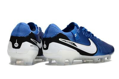 Nike Tiempo Legend 10 Elite FG Low-Tops Football Boots - Blue/White/Black