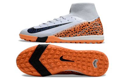Nike Air Zoom Mercurial Superfly 10 Elite TF High-Tops Football Shoes - Grey/Orange/Black