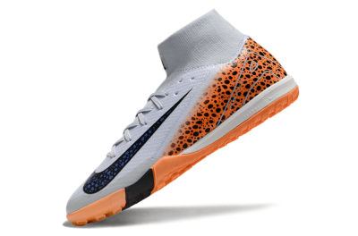 Nike Air Zoom Mercurial Superfly 10 Elite TF High-Tops Football Shoes - Grey/Orange/Black