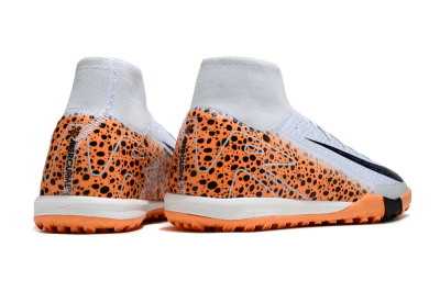 Nike Air Zoom Mercurial Superfly 10 Elite TF High-Tops Football Shoes - Grey/Orange/Black