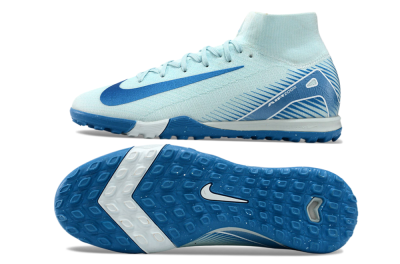 Nike Air Zoom Mercurial Superfly 10 Elite TF High-Tops Football Shoes - Jade/Beige/Blue