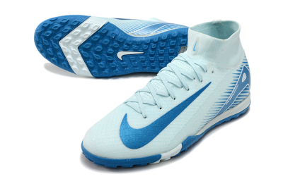 Nike Air Zoom Mercurial Superfly 10 Elite TF High-Tops Football Shoes - Jade/Beige/Blue