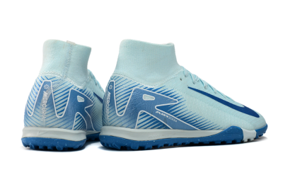 Nike Air Zoom Mercurial Superfly 10 Elite TF High-Tops Football Shoes - Jade/Beige/Blue