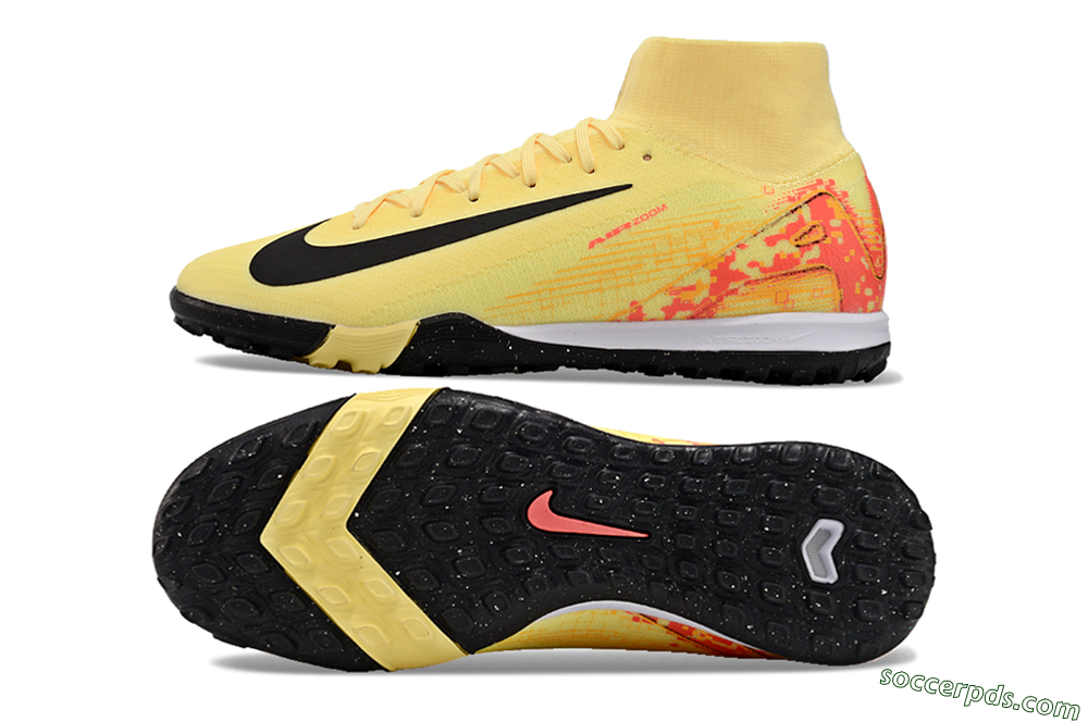 Nike Air Zoom Mercurial Superfly 10 Elite TF High-Tops Football Shoes - Yellow/Pink/Black 0