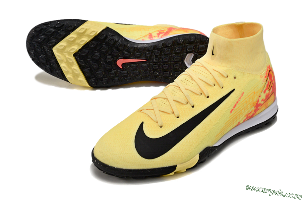 Nike Air Zoom Mercurial Superfly 10 Elite TF High-Tops Football Shoes - Yellow/Pink/Black 3