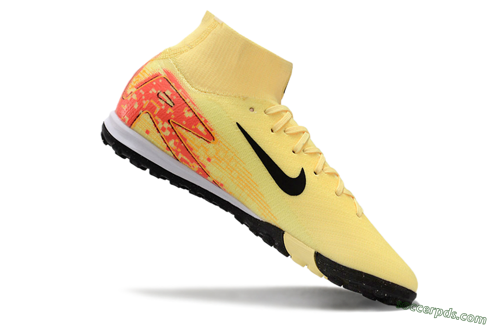 Nike Air Zoom Mercurial Superfly 10 Elite TF High-Tops Football Shoes - Yellow/Pink/Black 4