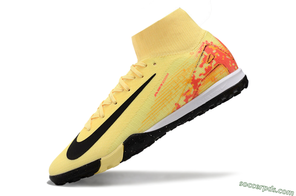 Nike Air Zoom Mercurial Superfly 10 Elite TF High-Tops Football Shoes - Yellow/Pink/Black 5