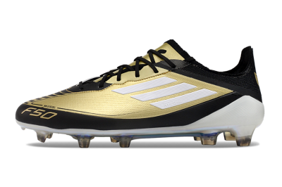 Adidas F50 Adizero Messi FG Low-Tops Football Boots - Gold/White/Black