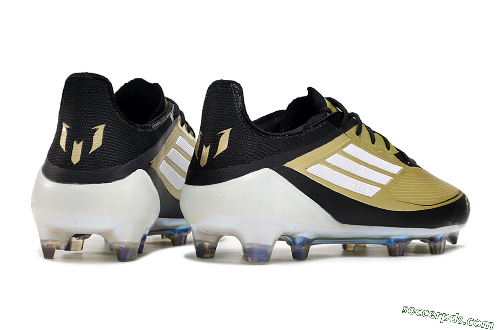 Adidas F50 Adizero Messi FG Low-Tops Football Boots - Gold/White/Black 0