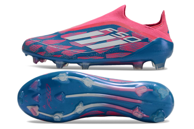 Adidas F50 Elite Laceless FG Low-Tops Football Boots - Blue/Pink/White