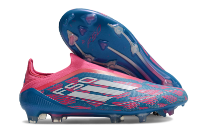 Adidas F50 Elite Laceless FG Low-Tops Football Boots - Blue/Pink/White