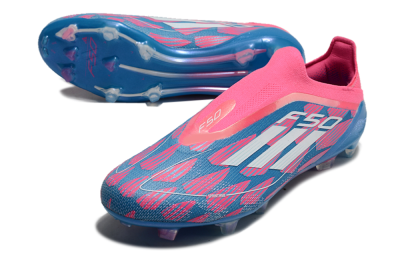Adidas F50 Elite Laceless FG Low-Tops Football Boots - Blue/Pink/White