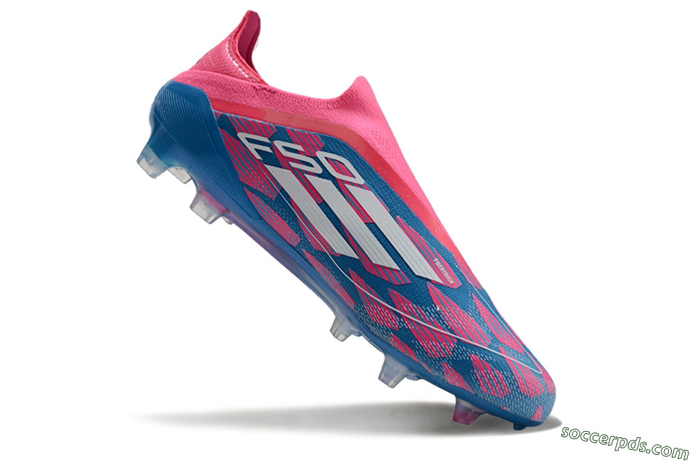 Adidas F50 Elite Laceless FG Low-Tops Football Boots - Blue/Pink/White 2