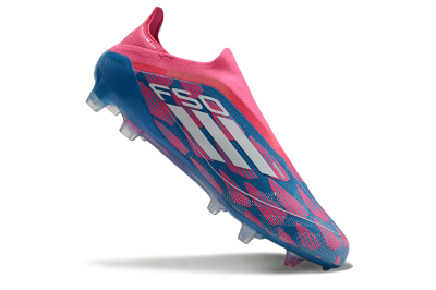 Adidas F50 Elite Laceless FG Low-Tops Football Boots - Blue/Pink/White