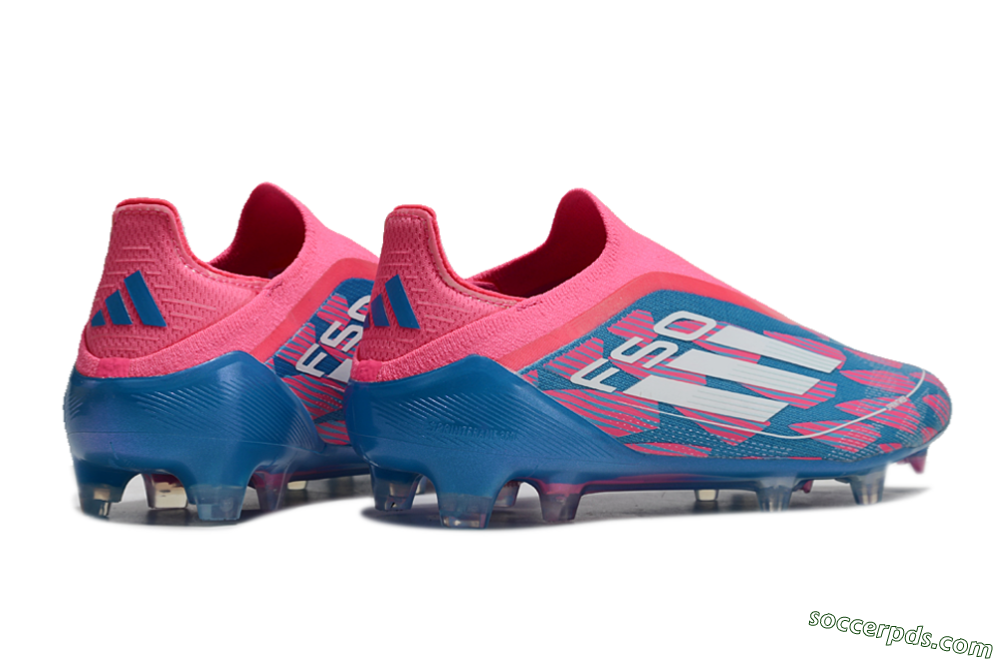 Adidas F50 Elite Laceless FG Low-Tops Football Boots - Blue/Pink/White 0