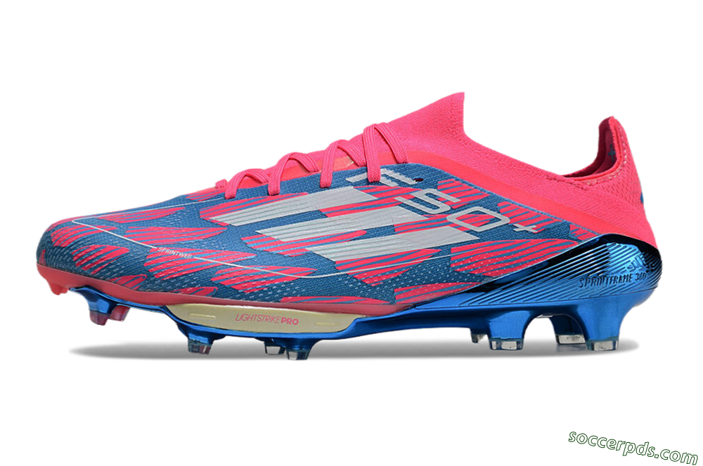 Adidas F50+ Lightstrike Pro FG Low-Tops Football Boots - Blue/Pink/White 2