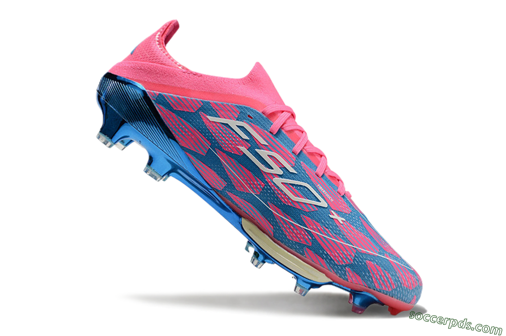 Adidas F50+ Lightstrike Pro FG Low-Tops Football Boots - Blue/Pink/White 4