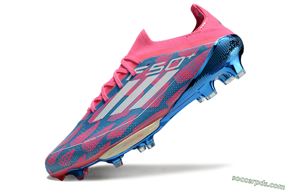 Adidas F50+ Lightstrike Pro FG Low-Tops Football Boots - Blue/Pink/White 5