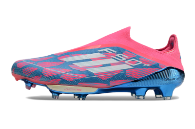 Adidas F50+ Lightstrike Pro Laceless FG Low-Tops Football Boots - Pink/Blue/White