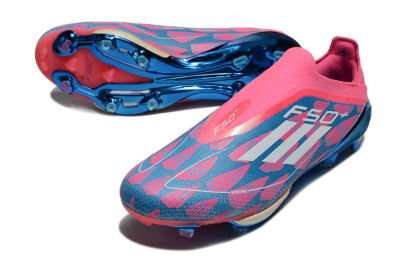 Adidas F50+ Lightstrike Pro Laceless FG Low-Tops Football Boots - Pink/Blue/White