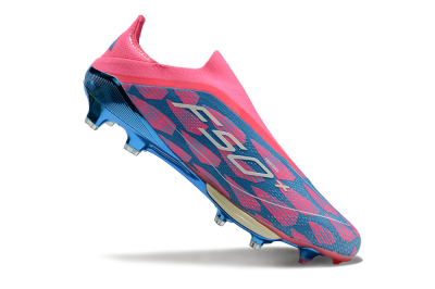 Adidas F50+ Lightstrike Pro Laceless FG Low-Tops Football Boots - Pink/Blue/White