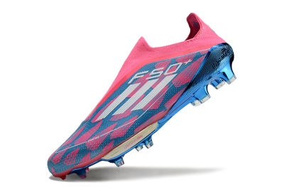Adidas F50+ Lightstrike Pro Laceless FG Low-Tops Football Boots - Pink/Blue/White