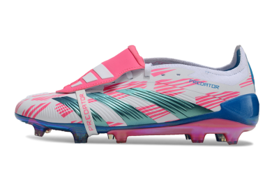 Adidas Predator Elite Foldover Tongue FG Low-Tops Football Boots - White/Blue/Pink