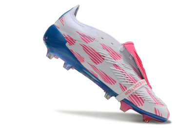 Adidas Predator Elite Foldover Tongue FG Low-Tops Football Boots - White/Blue/Pink