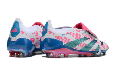 Adidas Predator Elite Foldover Tongue FG Low-Tops Football Boots - White/Blue/Pink