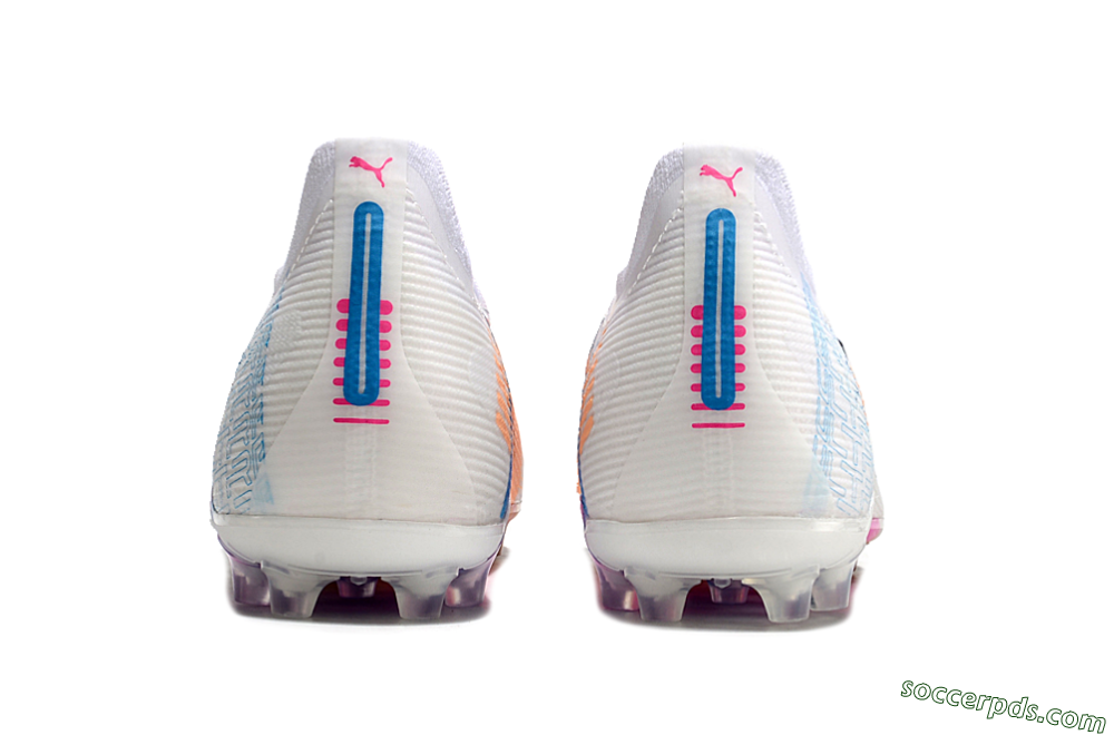 Puma Ultra 5 Ultimate MG Low-Tops Football Boots - White/Blue/Pink 4