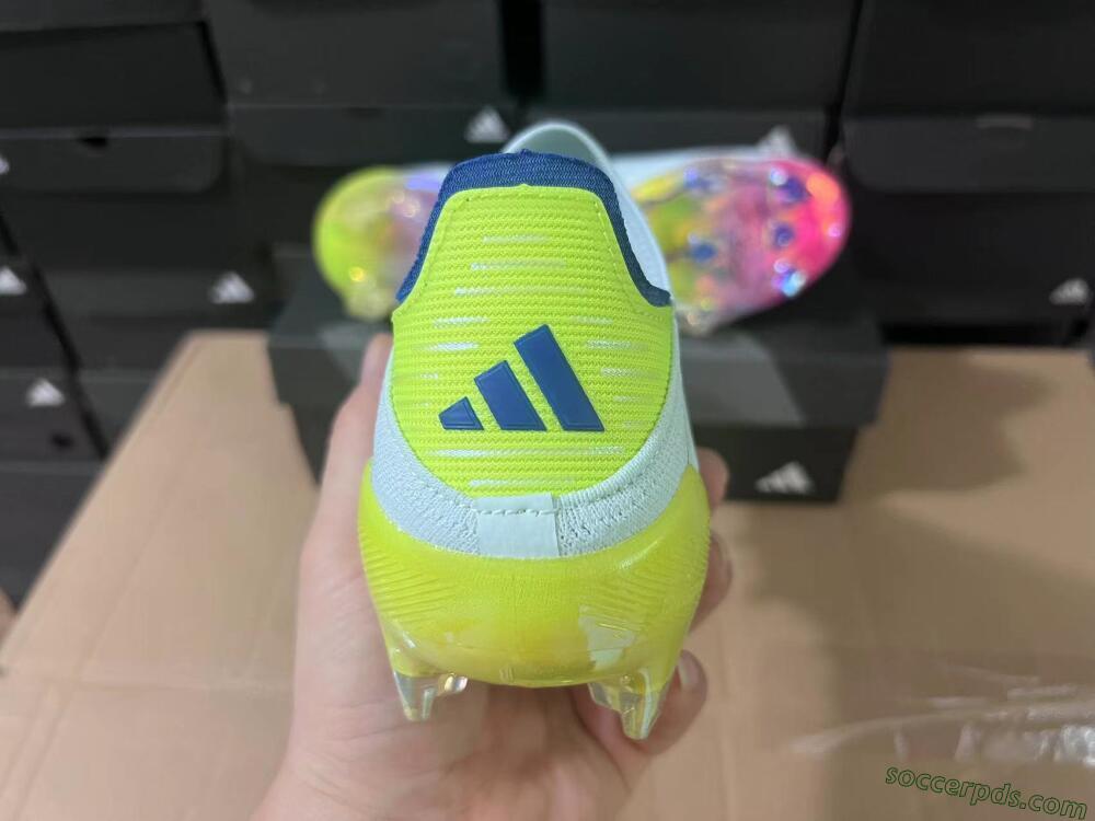 Adidas F50 Elite Laceless FG Low-Tops Football Boots - Jade/Blue/Yellow