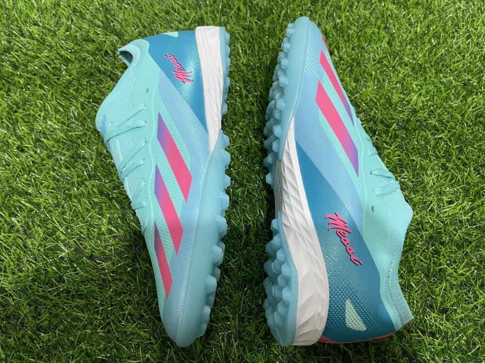 Adidas X Crazyfast.1 TF Low-Tops Football Shoes - Jade/Pink/Purple