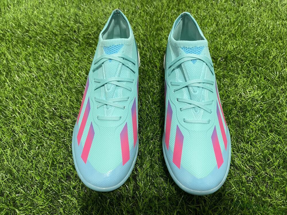 Adidas X Crazyfast.1 TF Low-Tops Football Shoes - Jade/Pink/Purple