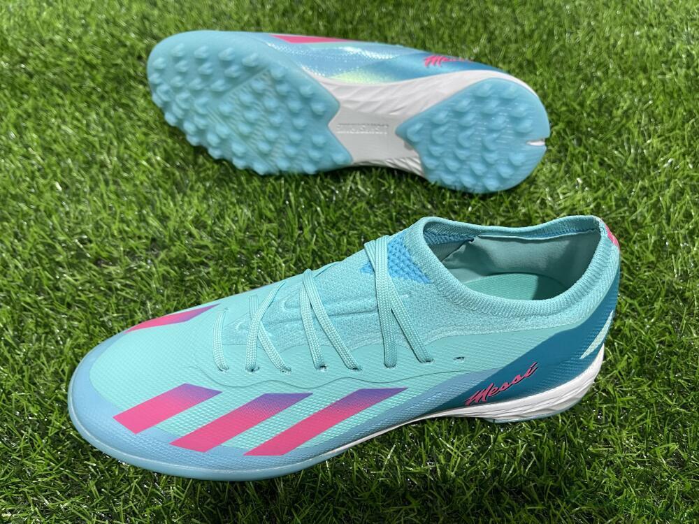 Adidas X Crazyfast.1 TF Low-Tops Football Shoes - Jade/Pink/Purple