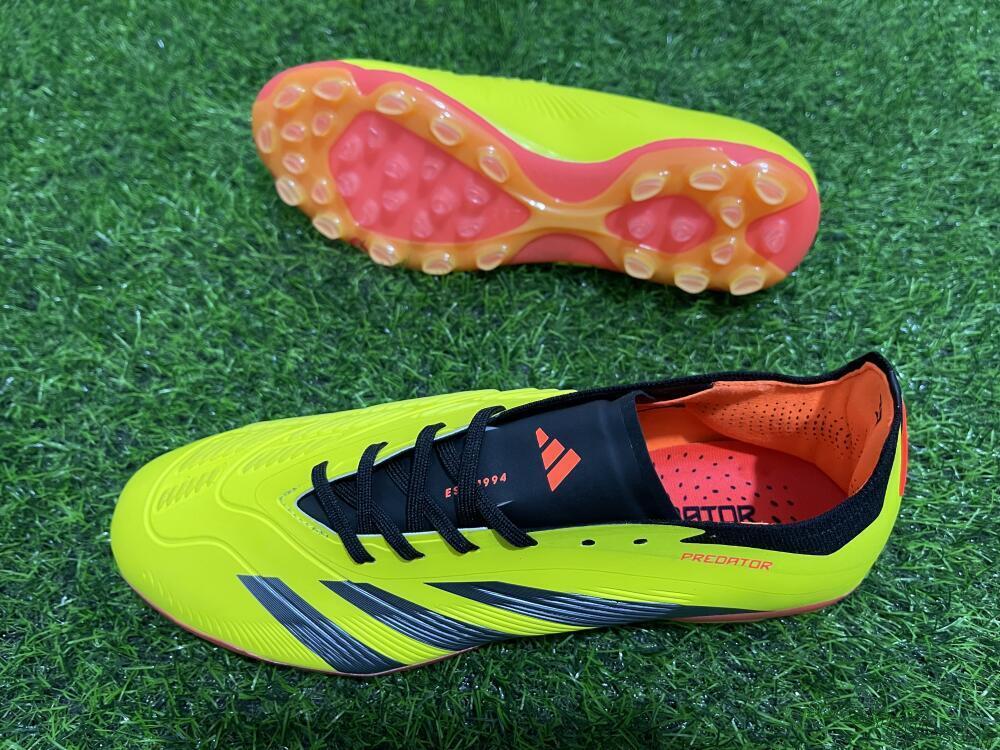 Adidas Predator 24 Elite AG Low-Tops Football Boots - Yellow/Silver/Red