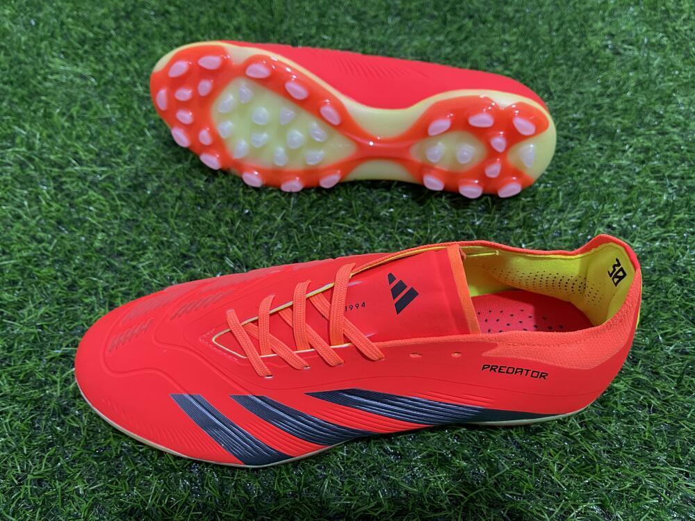 Adidas Predator 24 Elite AG Low-Tops Football Boots - Red/Silver/Yellow