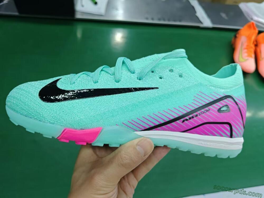 Nike Air Zoom Mercurial Vapor 16 Elite TF Low-Tops Football Shoes - Green/Pink/Black