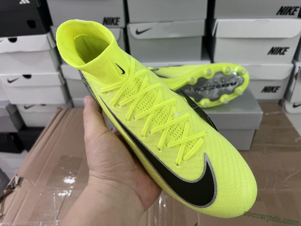 Nike Air Zoom Mercurial Superfly 10 Elite AG High-Tops Football Boots - Yellow/Silver/Black