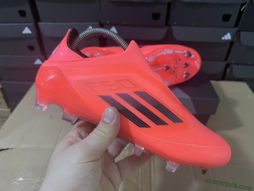 Adidas F50 Elite Laceless FG Low-Tops Football Boots - Red/Blue/Silver