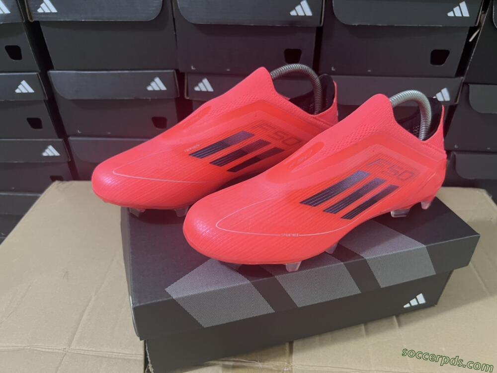Adidas F50 Elite Laceless FG Low-Tops Football Boots - Red/Blue/Silver