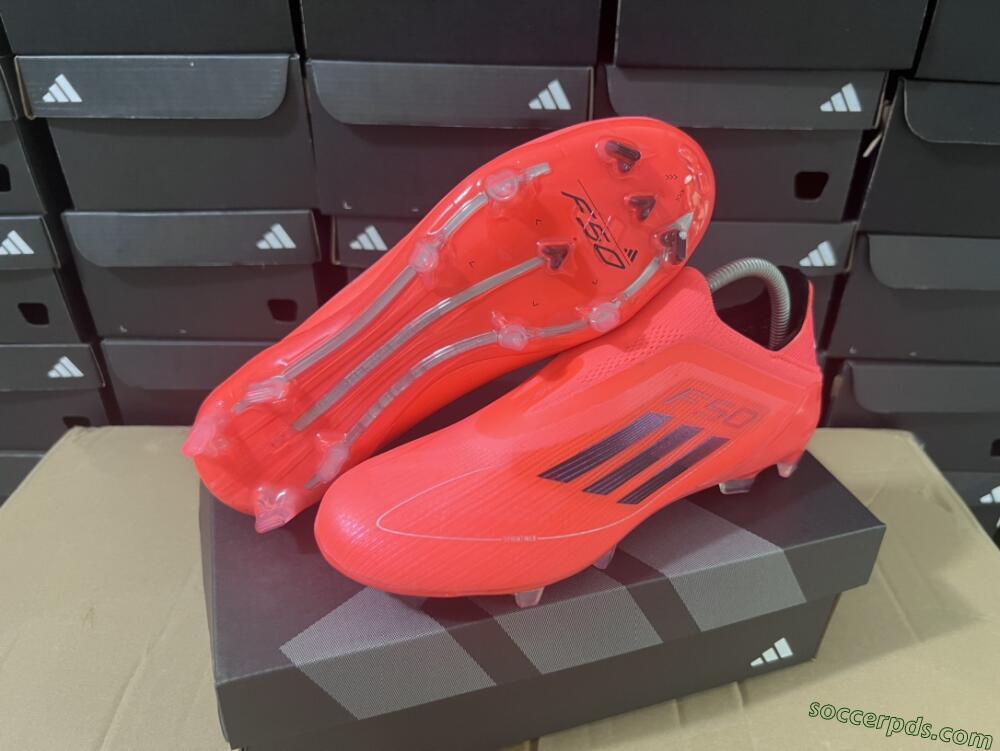 Adidas F50 Elite Laceless FG Low-Tops Football Boots - Red/Blue/Silver