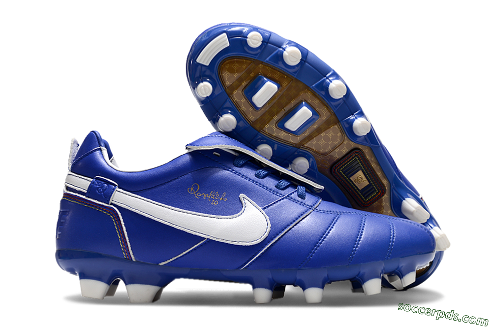 Ronaldo x Nike Tiempo Legend R10 Elite FG Low-Tops Football Boots - Bule/White 1