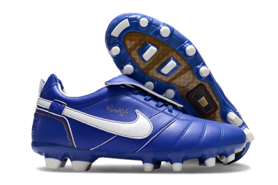 Ronaldo x Nike Tiempo Legend R10 Elite FG Low-Tops Football Boots - Bule/White