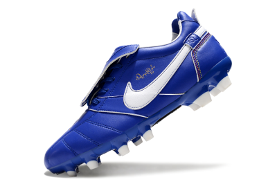 Ronaldo x Nike Tiempo Legend R10 Elite FG Low-Tops Football Boots - Bule/White