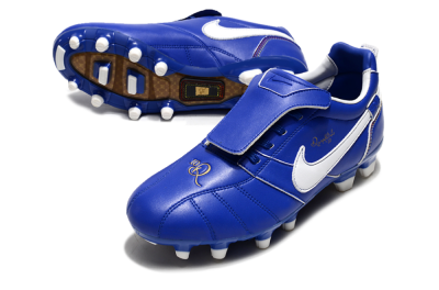 Ronaldo x Nike Tiempo Legend R10 Elite FG Low-Tops Football Boots - Bule/White