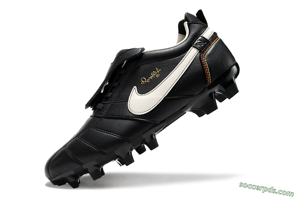 Ronaldo x Nike Tiempo Legend R10 Elite FG Low-Tops Football Boots - Black/White 5